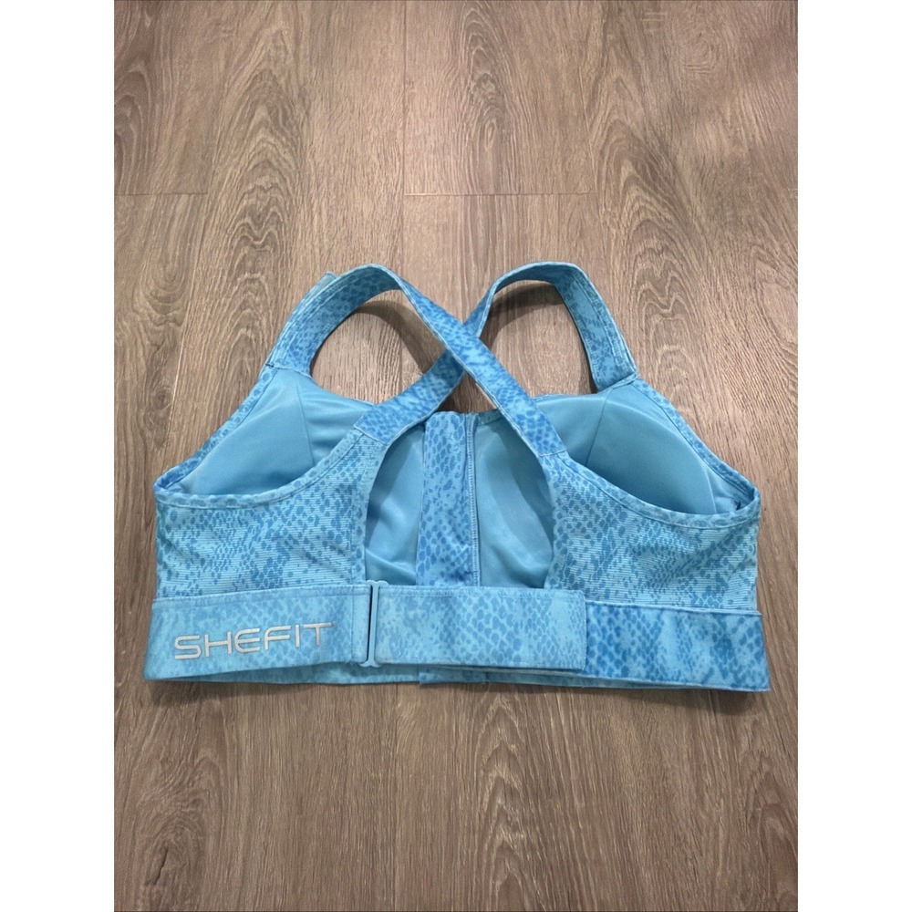 NWOT Shefit Ultimate High Impact Sports Bra Zip Front  Adjustable 1Luxe Blue - Picture 5 of 8
